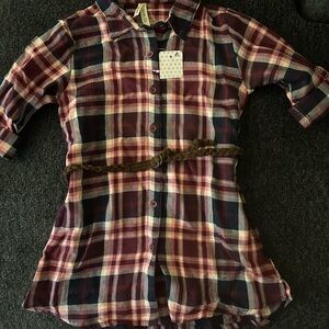 Classic Red and Blue Button Down Shirt with Timeless Appeal